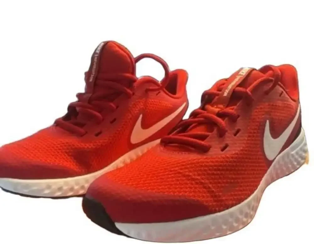 Nike Revolution 5 GS Gym Red White Black BQ5671 600 Size 7Y